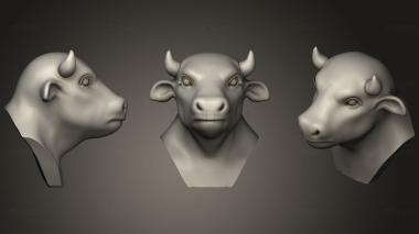 3D модель Бюст Мультяшной Коровы (STL)
